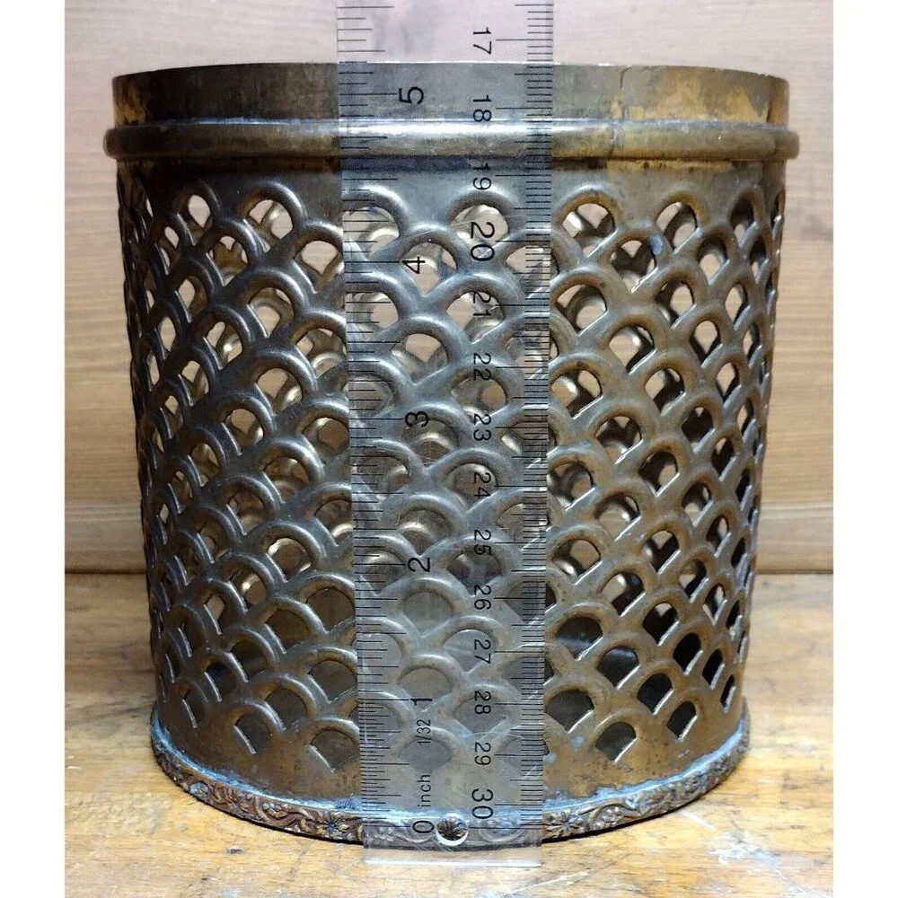 Vintage Hand Crafted Brass Canister - Picture 4 of 5